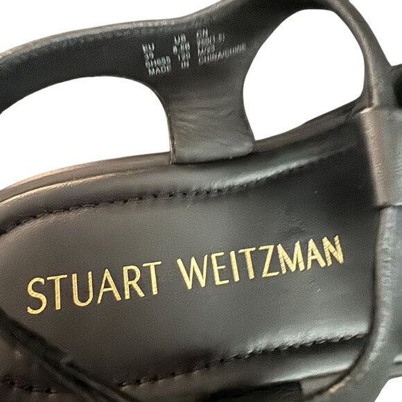 Stuart Weitzman Nolita Fisherman Black Leather Sandals Women's, Size 8.5B NWOB - Picture 9 of 10